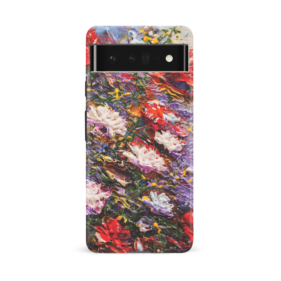 Google Pixel 6A Meadow Painted Flowers Phone Case