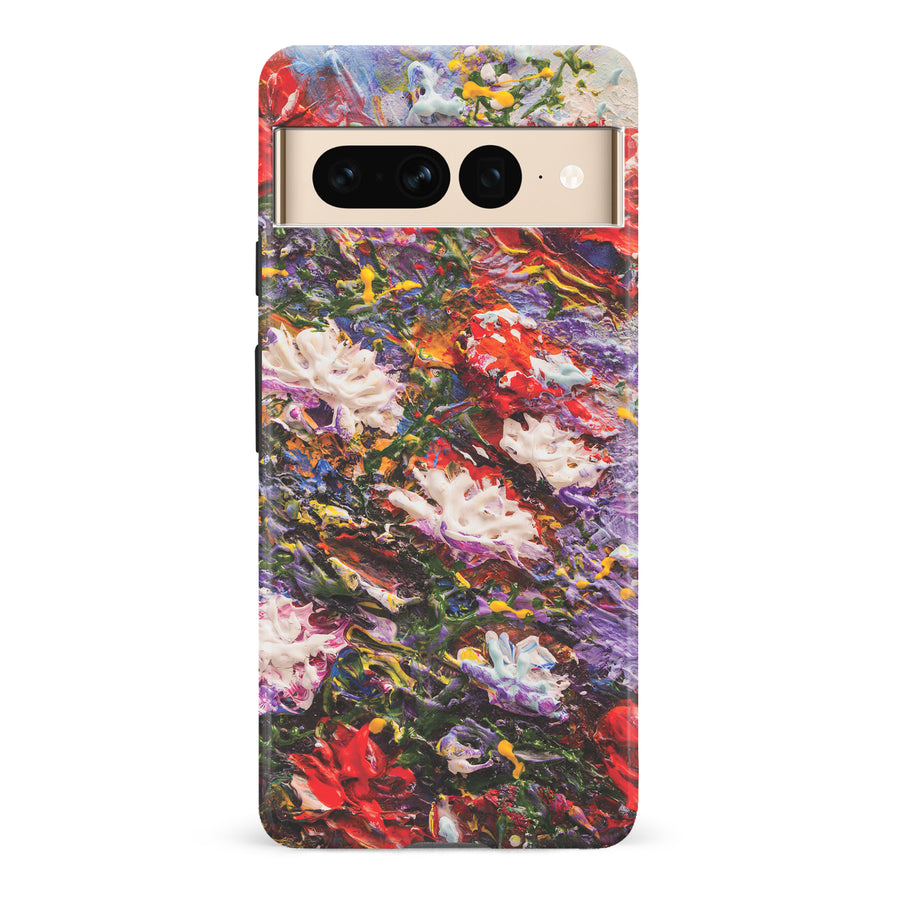 Google Pixel 7 Pro Meadow Painted Flowers Phone Case