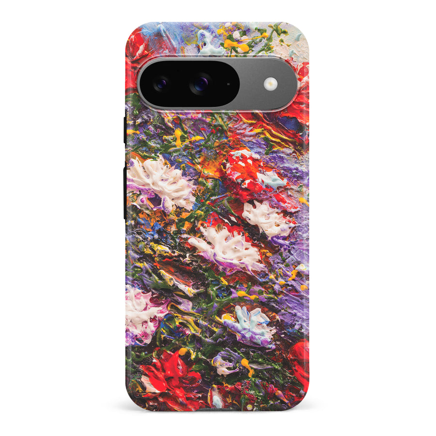 Google Pixel 9 Meadow Painted Flowers Phone Case