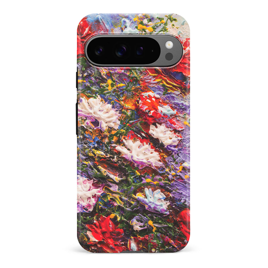 Google Pixel 9 Pro Meadow Painted Flowers Phone Case