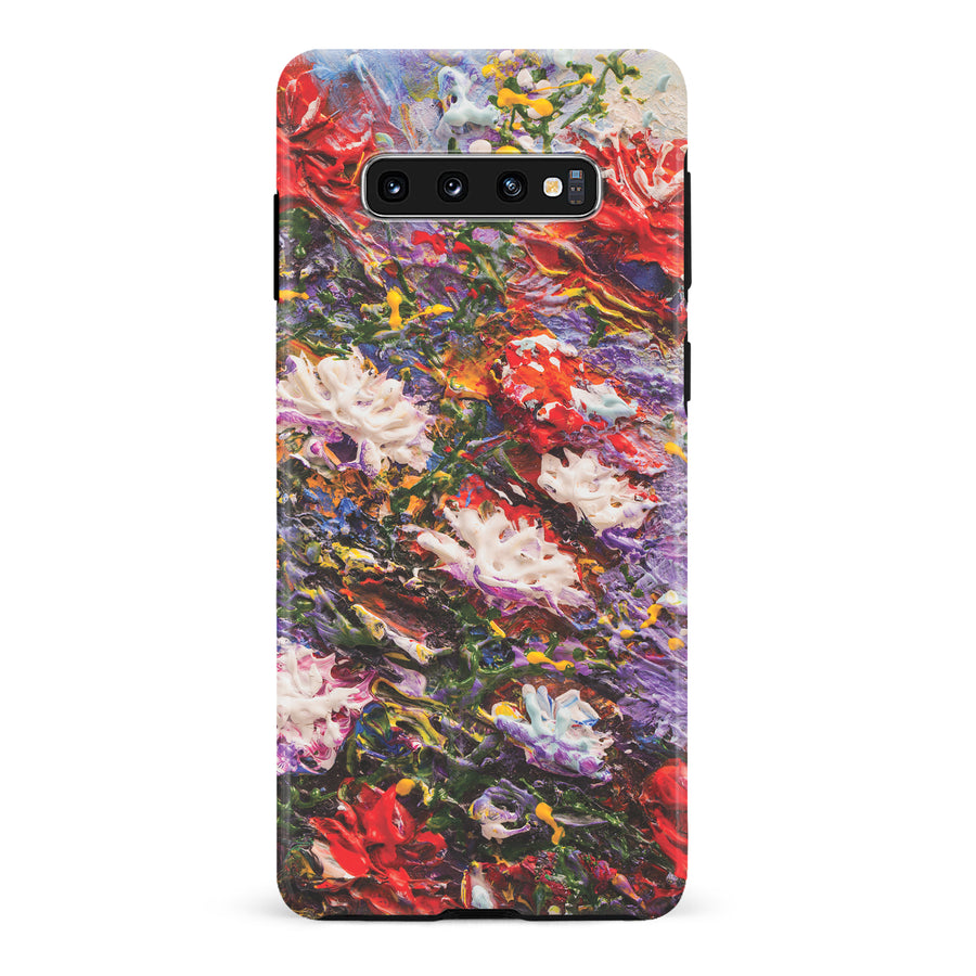 Samsung Galaxy S10 Meadow Painted Flowers Phone Case
