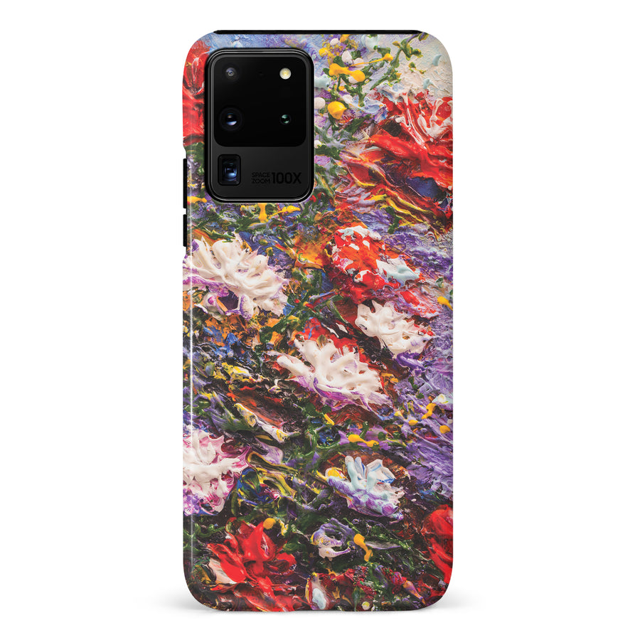 Samsung Galaxy S20 Ultra Meadow Painted Flowers Phone Case