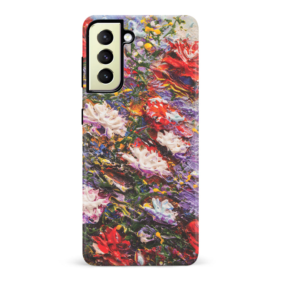 Samsung Galaxy S22 Plus Meadow Painted Flowers Phone Case