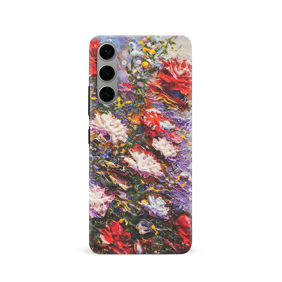 Samsung Galaxy S24 Meadow Painted Flowers Phone Case