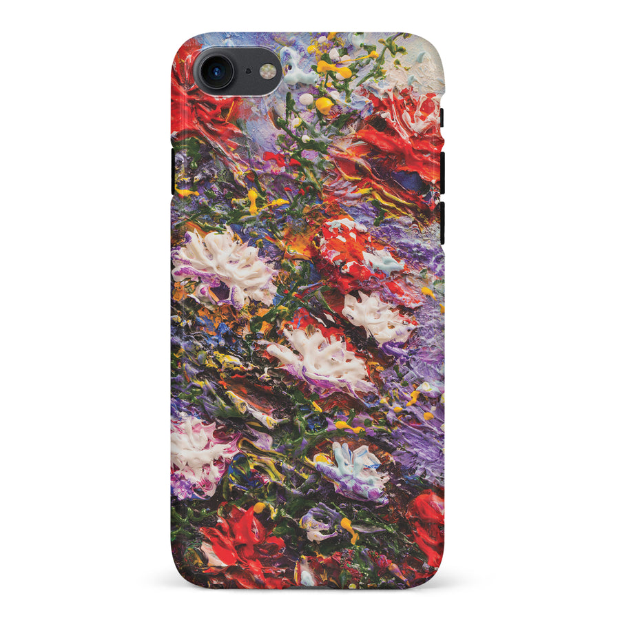 iPhone 7/8/SE Meadow Painted Flowers Phone Case