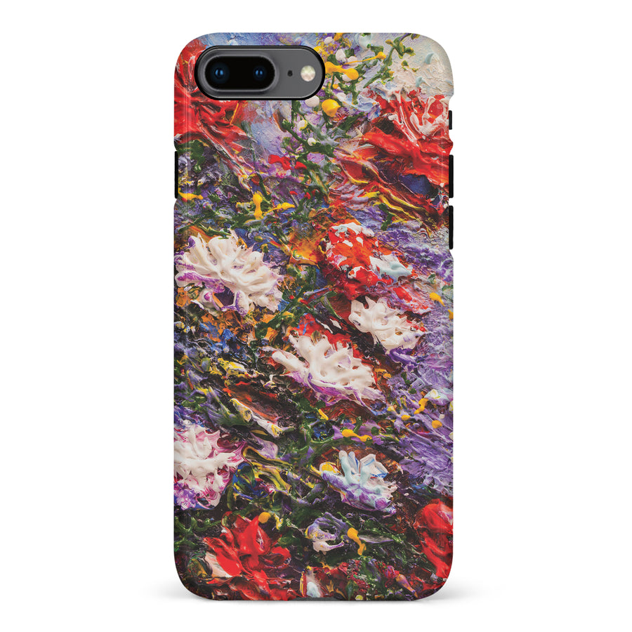 iPhone 8 Plus Meadow Painted Flowers Phone Case