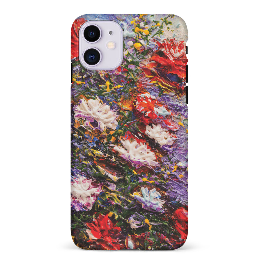 iPhone 11 Meadow Painted Flowers Phone Case