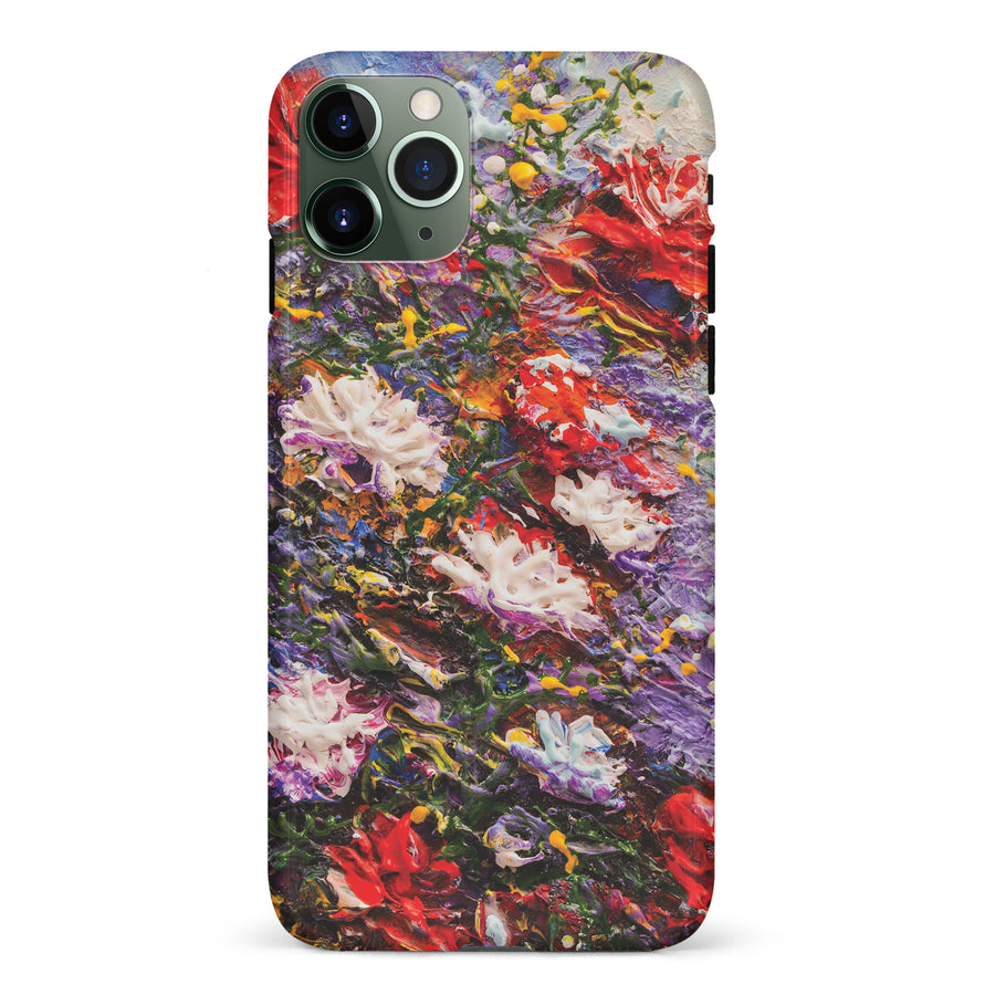 iPhone 11 Pro Meadow Painted Flowers Phone Case