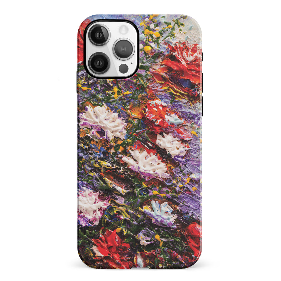iPhone 12 Meadow Painted Flowers Phone Case