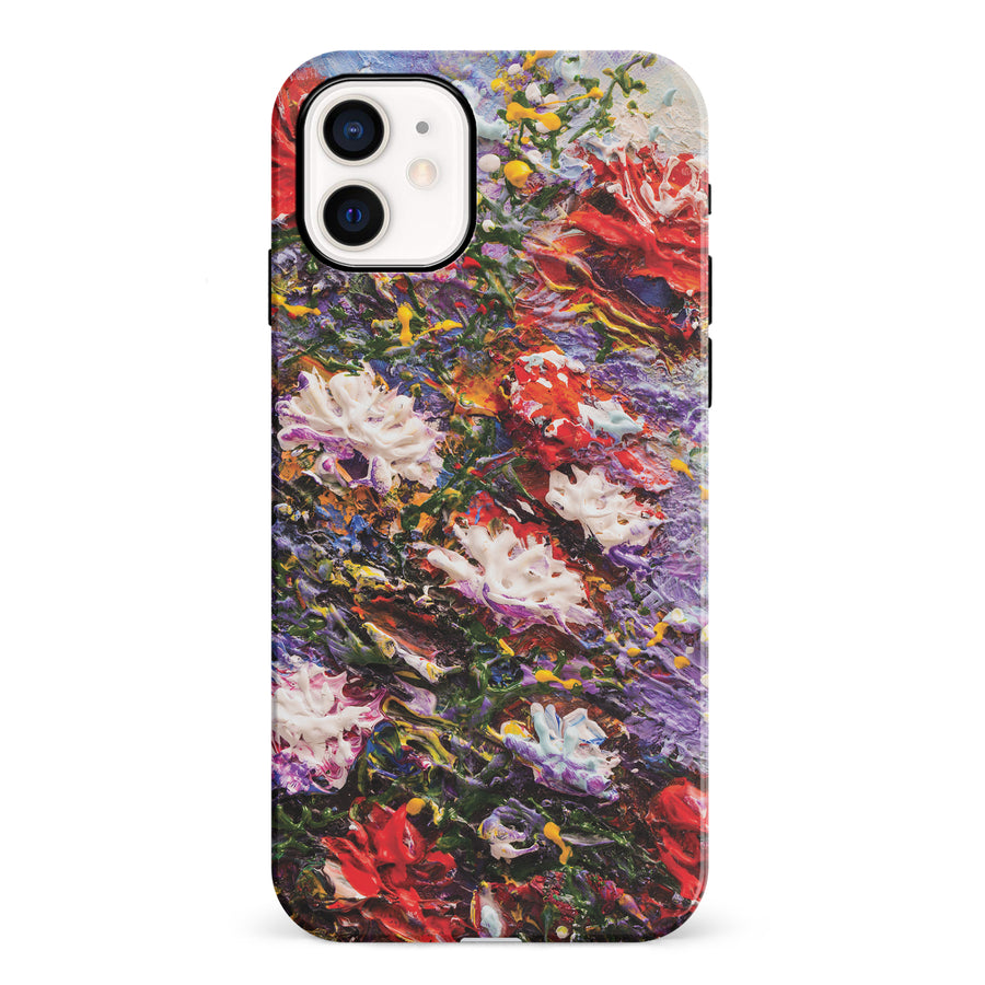 iPhone 12 Mini Meadow Painted Flowers Phone Case