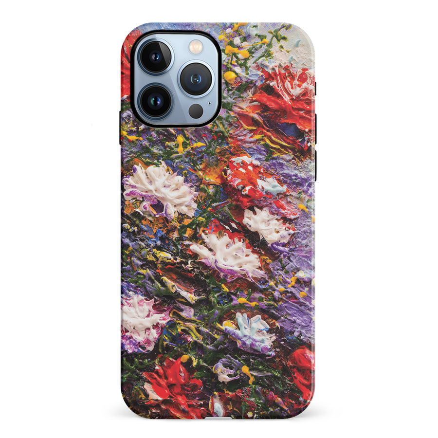 iPhone 12 Pro Meadow Painted Flowers Phone Case