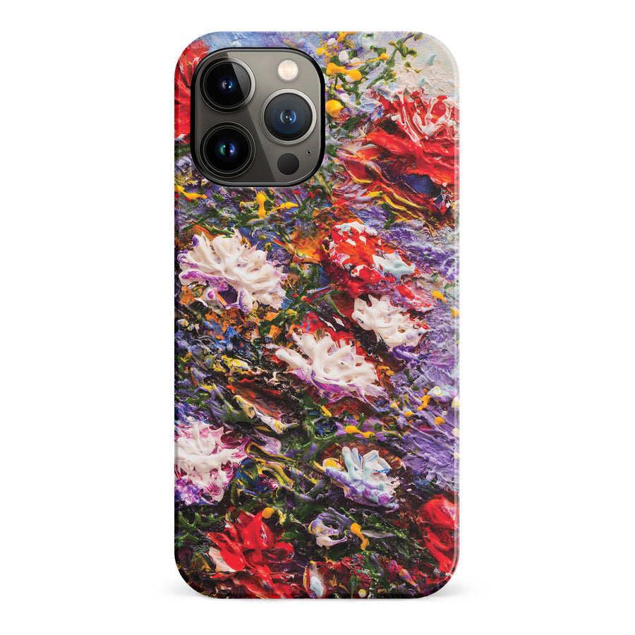 iPhone 13 Pro Max Meadow Painted Flowers Phone Case