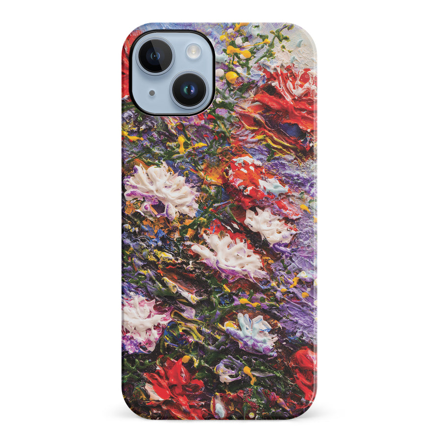 iPhone 14 Plus Meadow Painted Flowers Phone Case