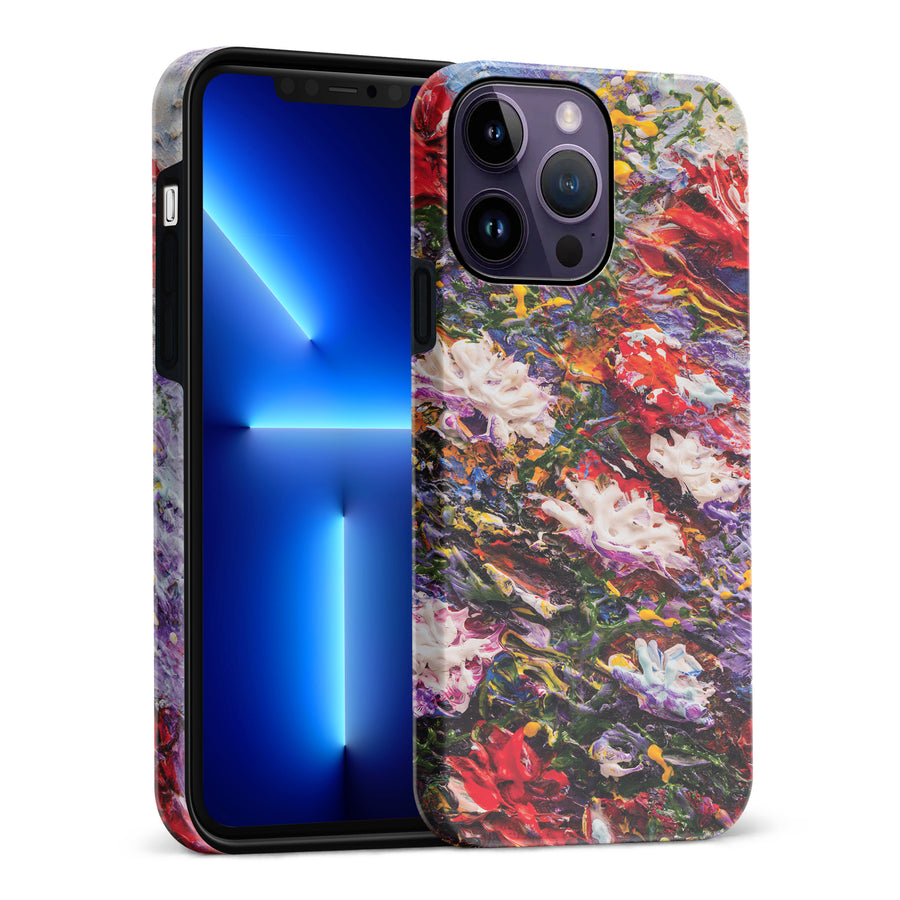 iPhone 14 Pro Max Meadow Painted Flowers Phone Case