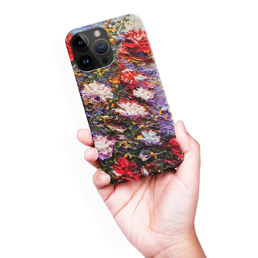 iPhone 15 Pro Max Meadow Painted Flowers Phone Case