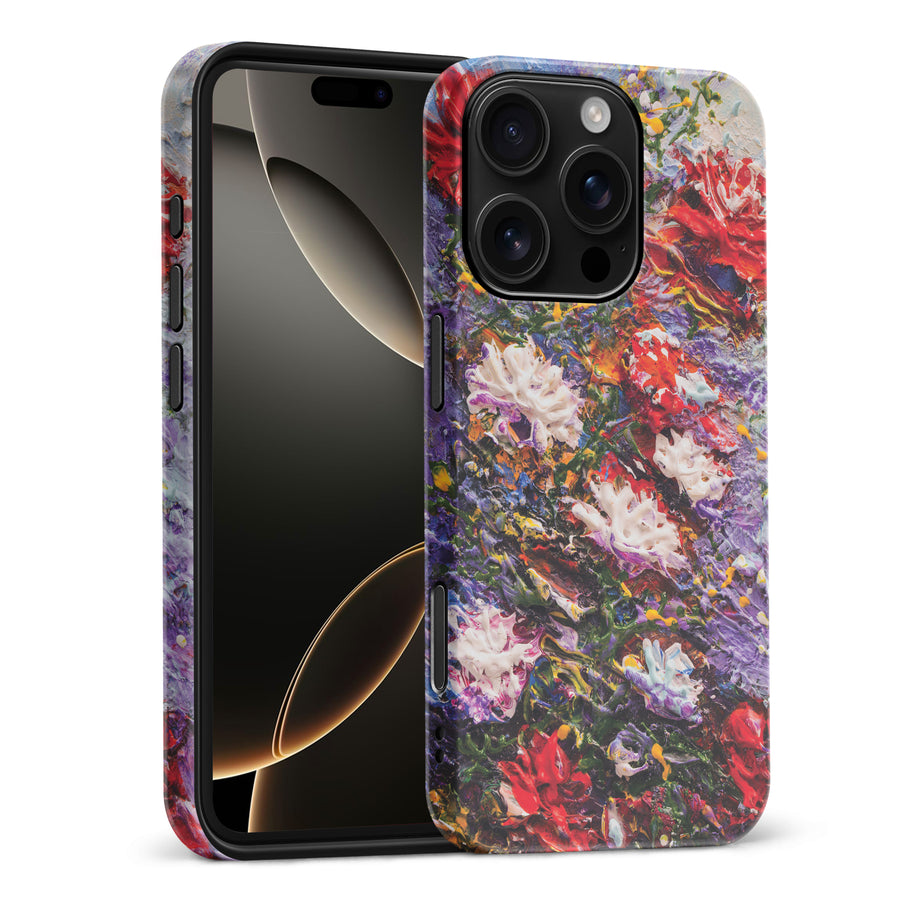 iPhone 16 Pro Max Meadow Painted Flowers Phone Case