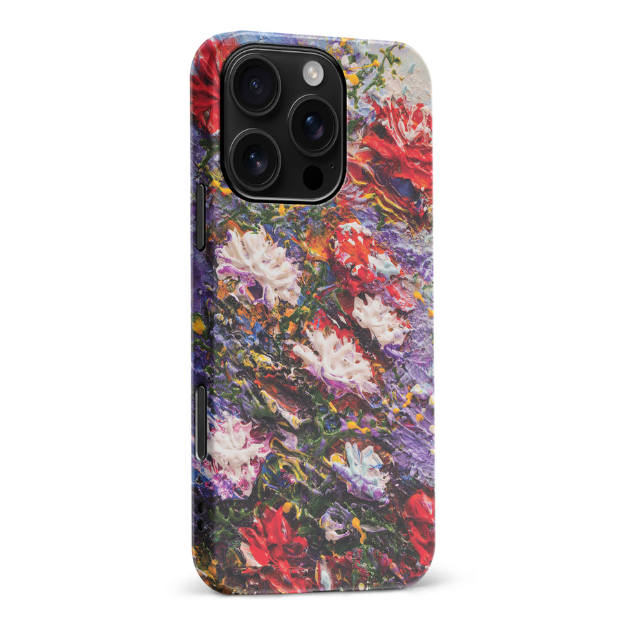 iPhone 16 Pro Max Meadow Painted Flowers Phone Case