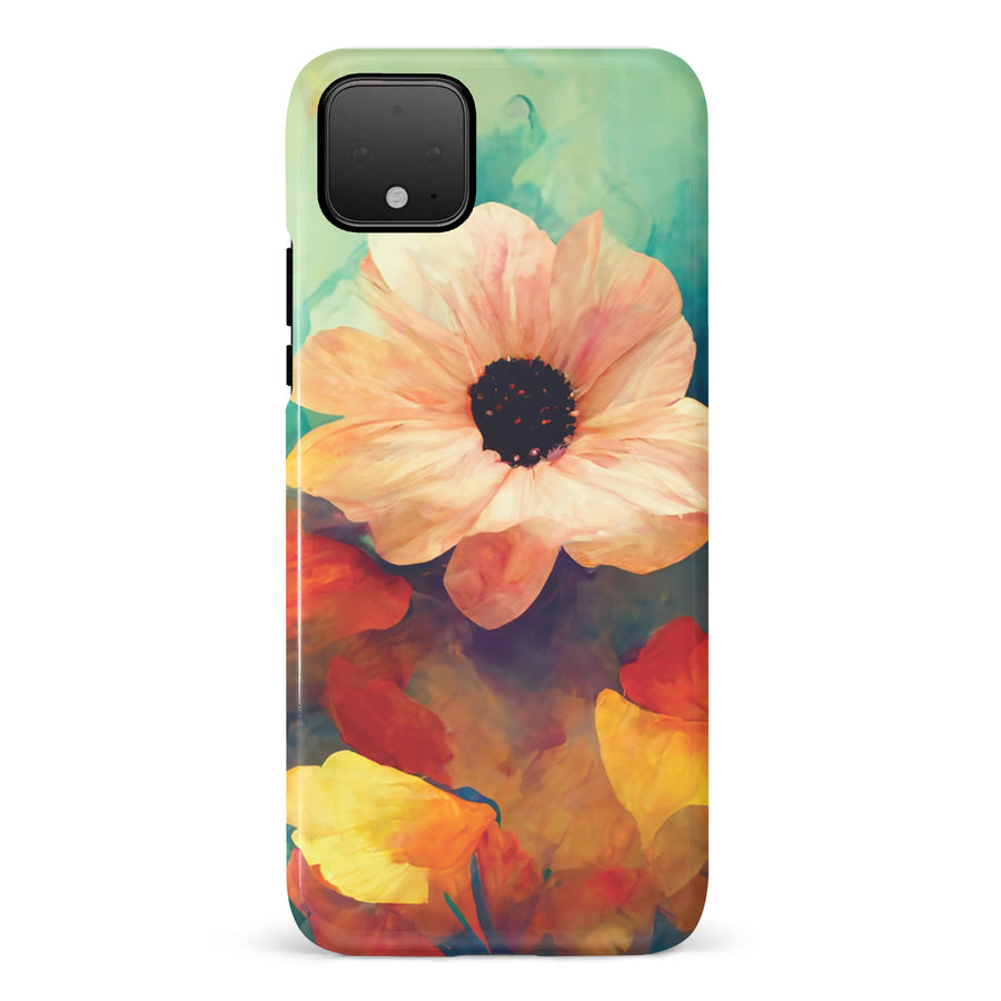 Google Pixel 4 Vibrant Botanica Painted Flowers Phone Case