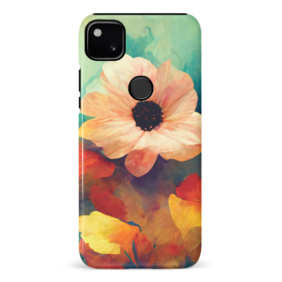 Google Pixel 4A Vibrant Botanica Painted Flowers Phone Case