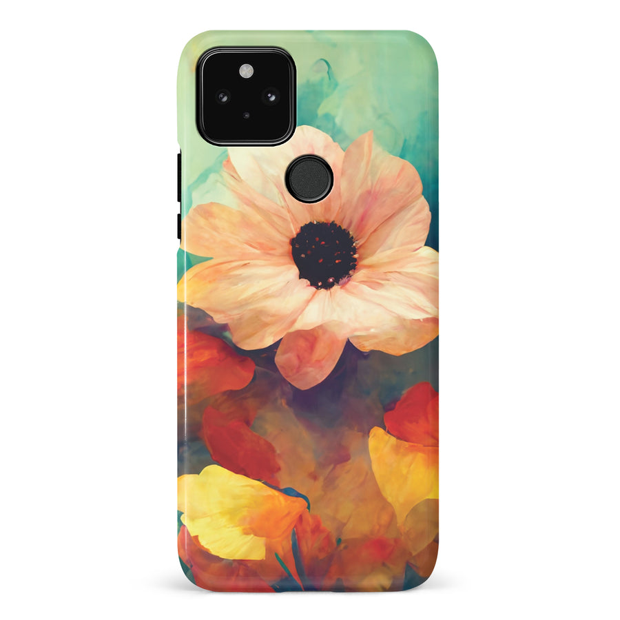 Google Pixel 5 Vibrant Botanica Painted Flowers Phone Case