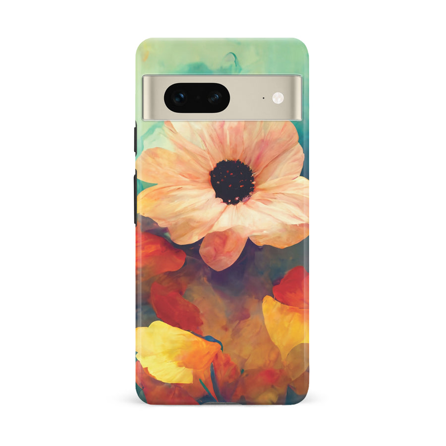 Google Pixel 7 Vibrant Botanica Painted Flowers Phone Case