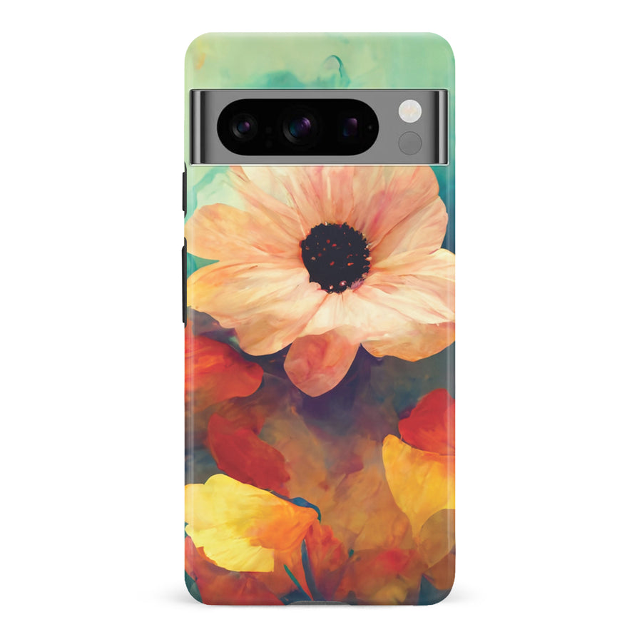 Google Pixel 8 Pro Vibrant Botanica Painted Flowers Phone Case
