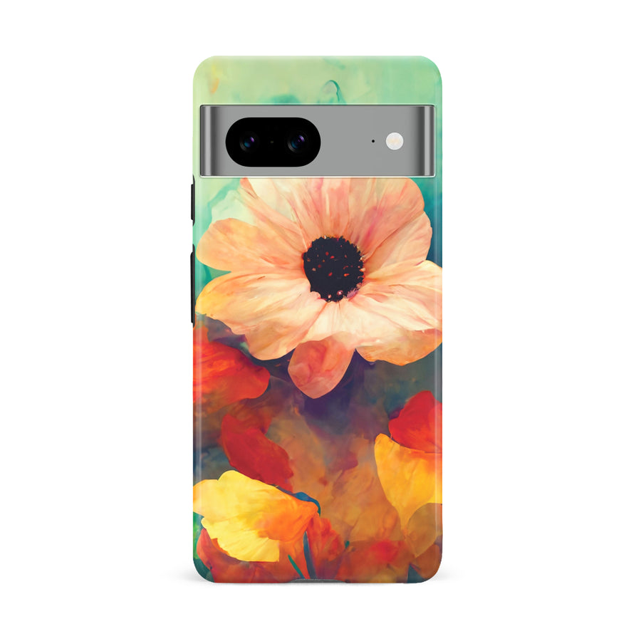 Google Pixel 8A Vibrant Botanica Painted Flowers Phone Case