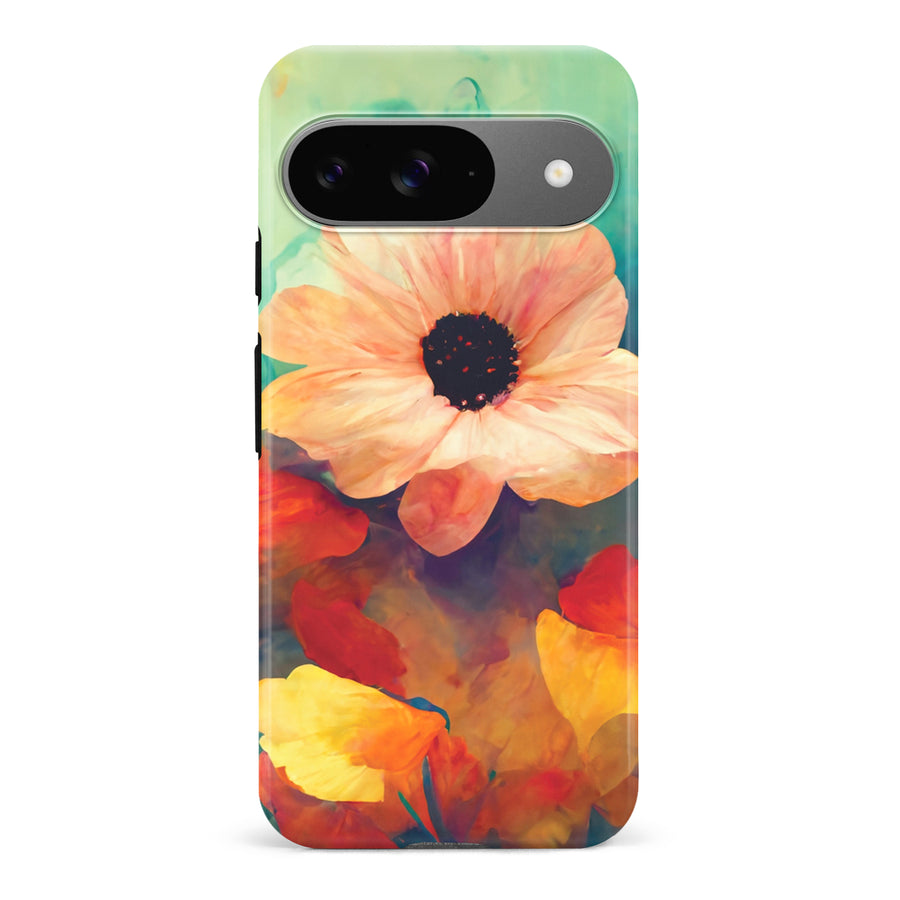 Google Pixel 9 Vibrant Botanica Painted Flowers Phone Case