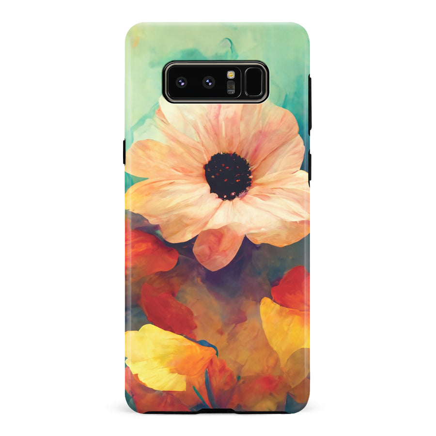 Samsung Galaxy Note 8 Vibrant Botanica Painted Flowers Phone Case