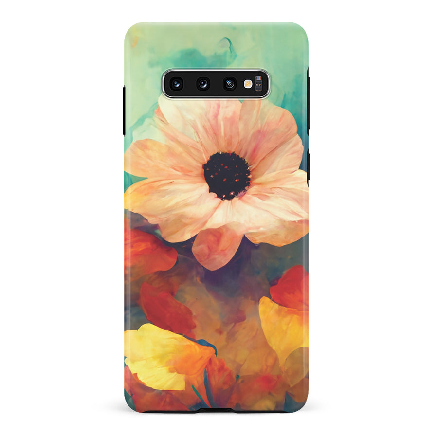 Samsung Galaxy S10 Vibrant Botanica Painted Flowers Phone Case