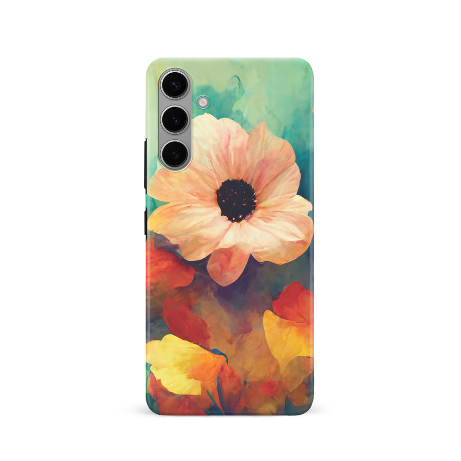 Samsung Galaxy S24 Vibrant Botanica Painted Flowers Phone Case