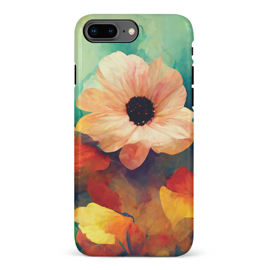 iPhone 8 Plus Vibrant Botanica Painted Flowers Phone Case