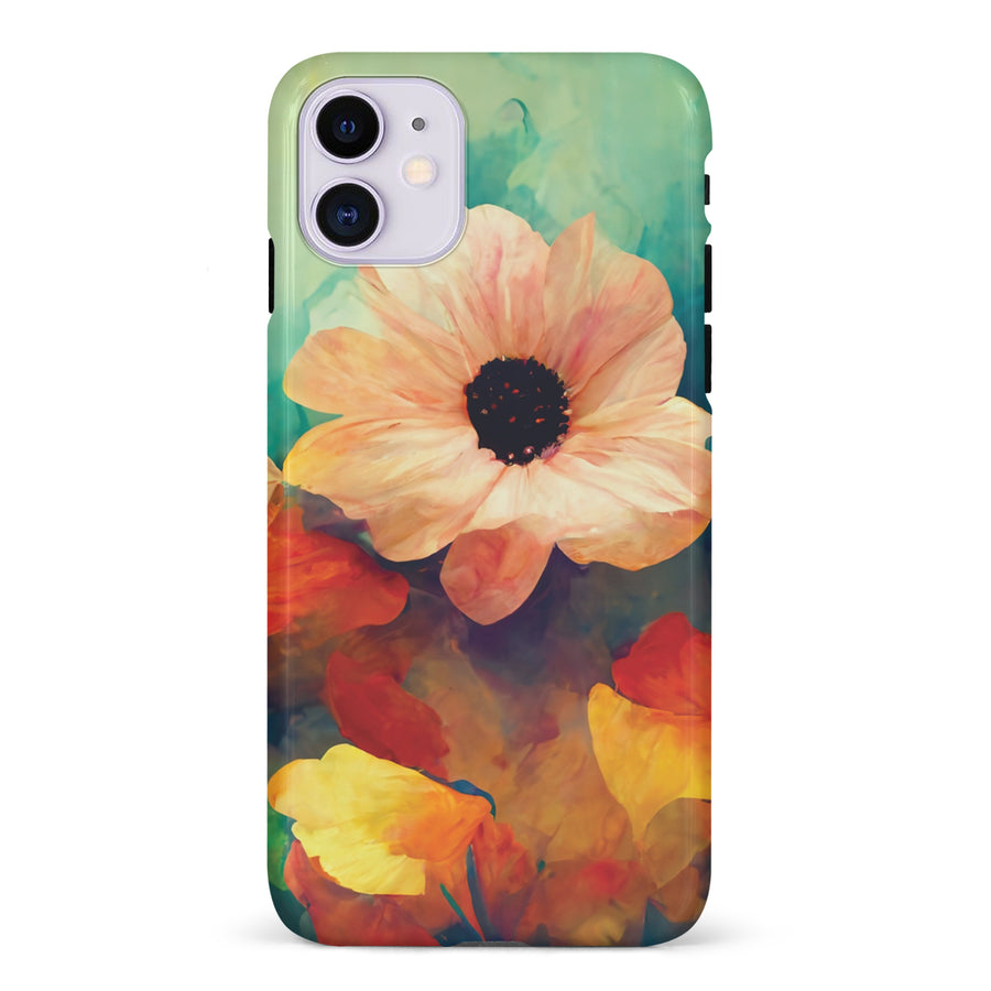 iPhone 11 Vibrant Botanica Painted Flowers Phone Case