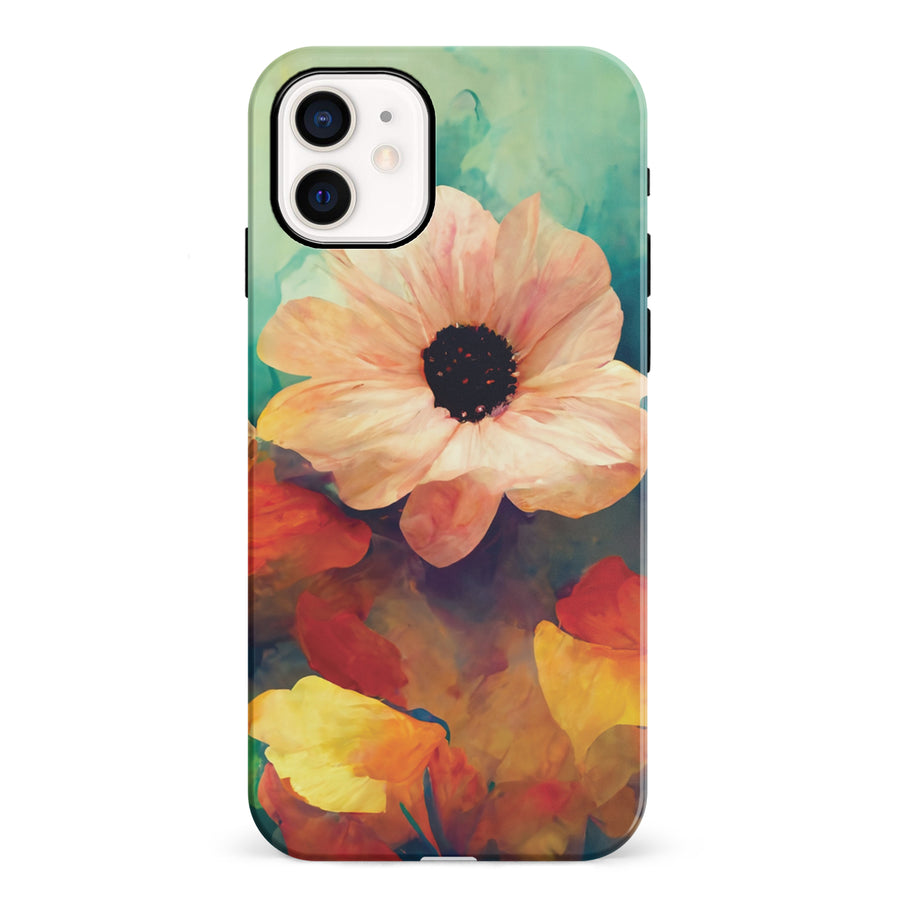 iPhone 12 Mini Vibrant Botanica Painted Flowers Phone Case
