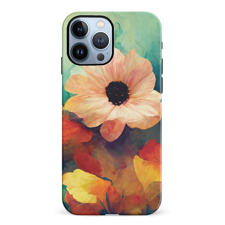 iPhone 12 Pro Vibrant Botanica Painted Flowers Phone Case