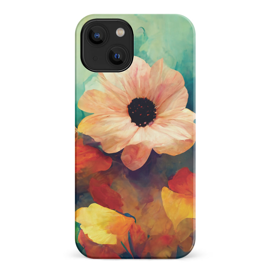 iPhone 14 Vibrant Botanica Painted Flowers Phone Case