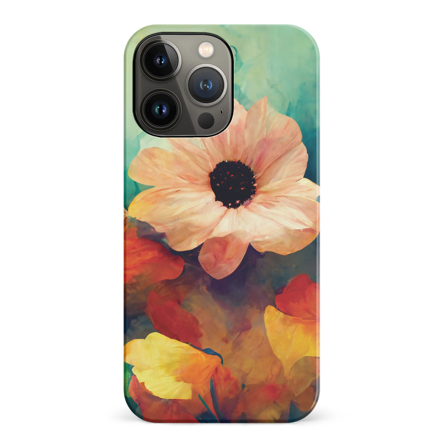 iPhone 14 Pro Vibrant Botanica Painted Flowers Phone Case