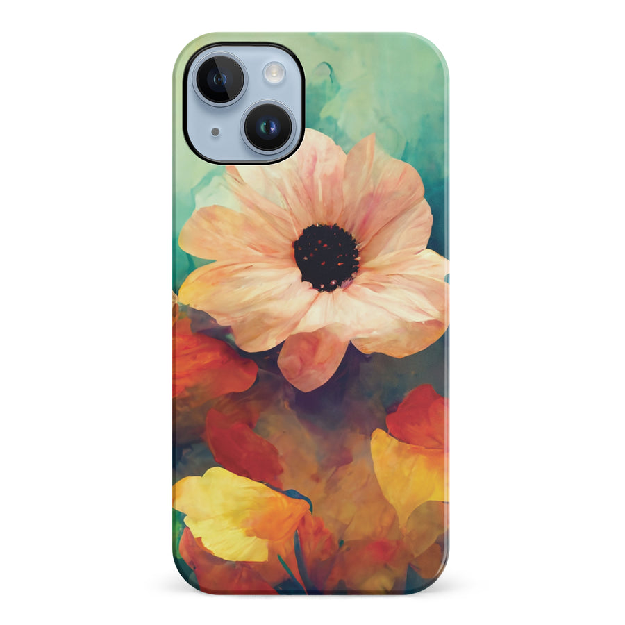 iPhone 14 Plus Vibrant Botanica Painted Flowers Phone Case