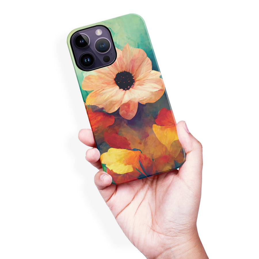 iPhone 14 Pro Max Vibrant Botanica Painted Flowers Phone Case