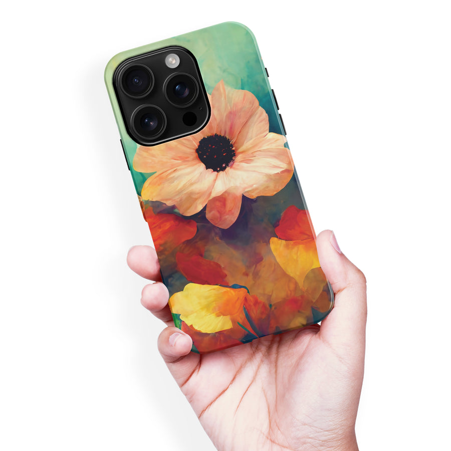 iPhone 16 Pro Max Vibrant Botanica Painted Flowers Phone Case