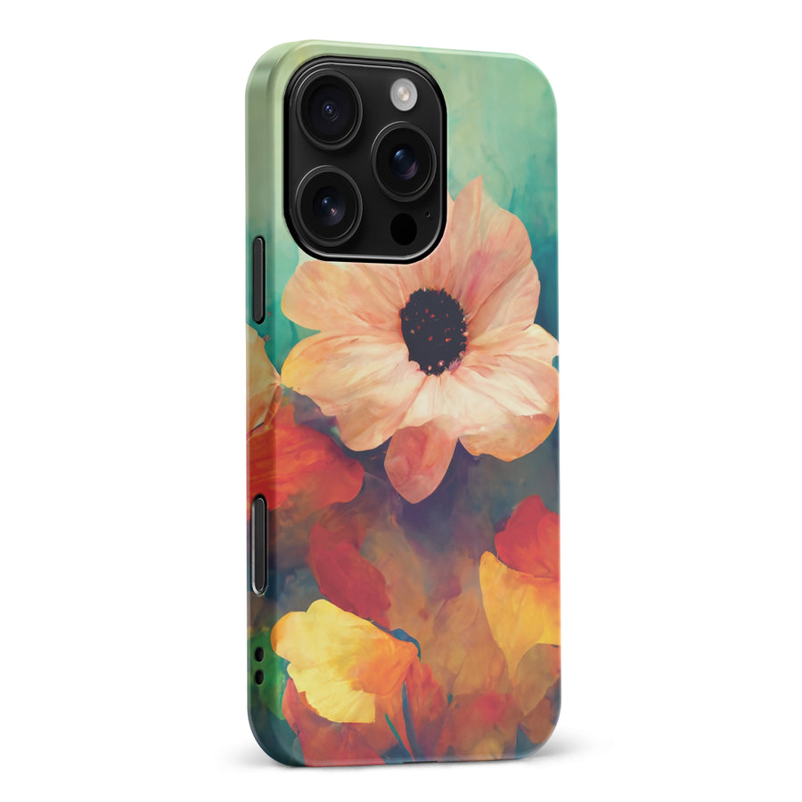 iPhone 16 Pro Max Vibrant Botanica Painted Flowers Phone Case