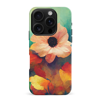 iPhone 16 Pro Max Vibrant Botanica Painted Flowers Phone Case