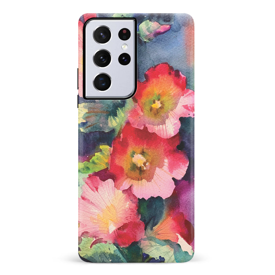 Samsung Galaxy S21 Ultra Bouquet Painted Flowers Phone Case