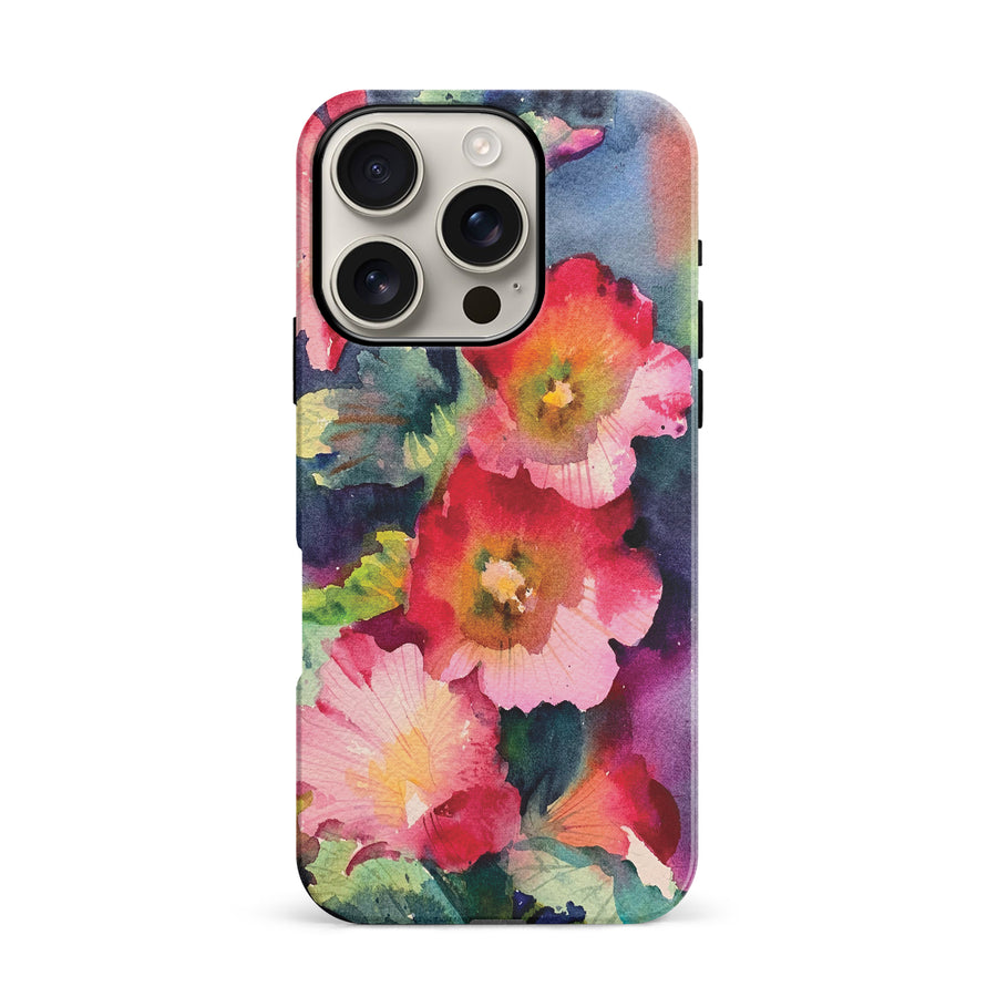 iPhone 16 Pro Bouquet Painted Flowers Phone Case