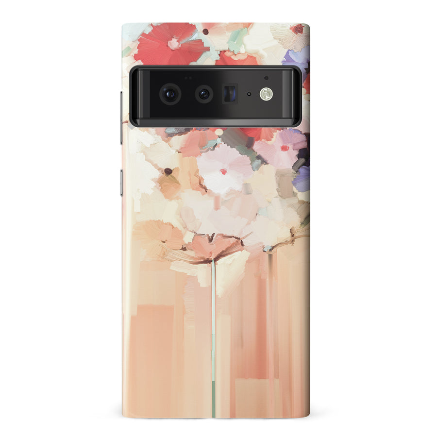 Google Pixel 6A Dreamy Painted Flowers Phone Case
