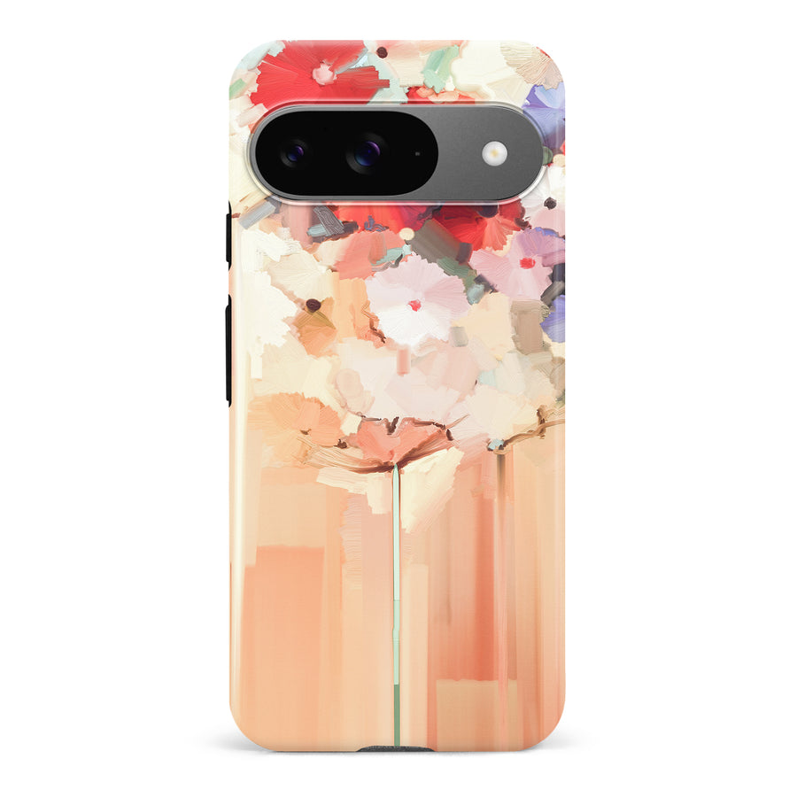 Google Pixel 9 Dreamy Painted Flowers Phone Case