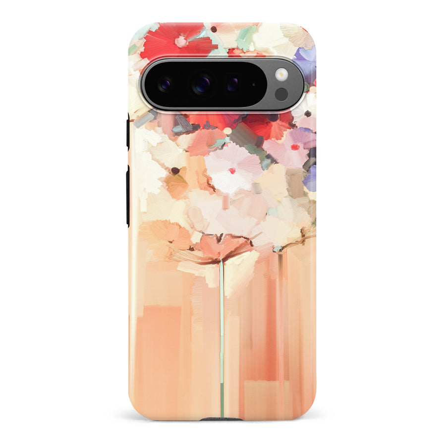 Google Pixel 9 Pro Dreamy Painted Flowers Phone Case