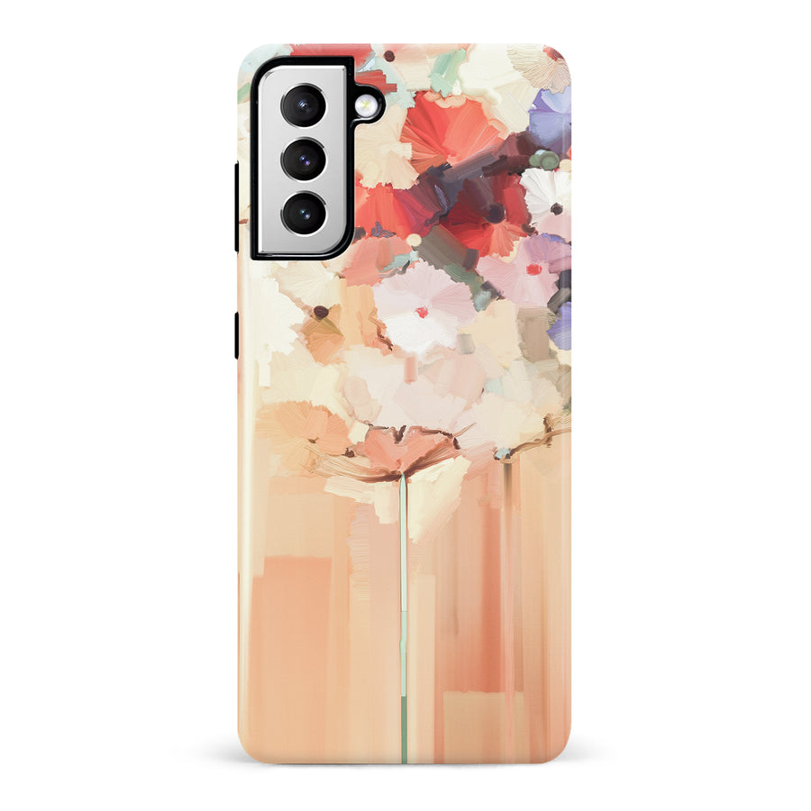 Samsung Galaxy S21 Plus Dreamy Painted Flowers Phone Case