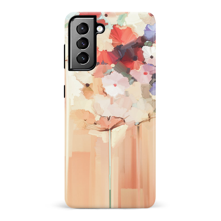Samsung Galaxy S21 Ultra Dreamy Painted Flowers Phone Case