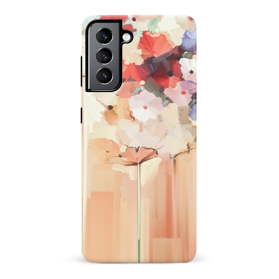 Samsung Galaxy S22 Plus Dreamy Painted Flowers Phone Case